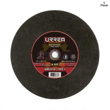 AMCS16 Disco t/1 metal16x1/8 pulgadas gral Urrea