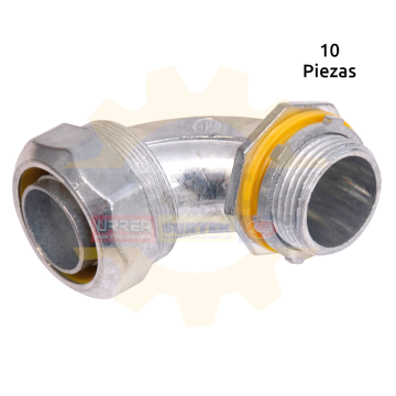 CLT1C Conector curvo para tubo liquid tight 1"...