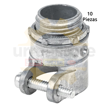 CTF1R Conector recto flexible metálico para...