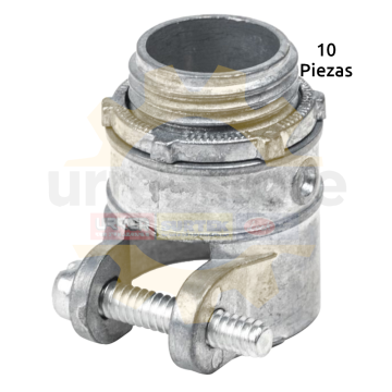 CTF12R Conector recto flexible metálico para...