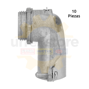 CTF34C Conector curvo flexible metálico para...