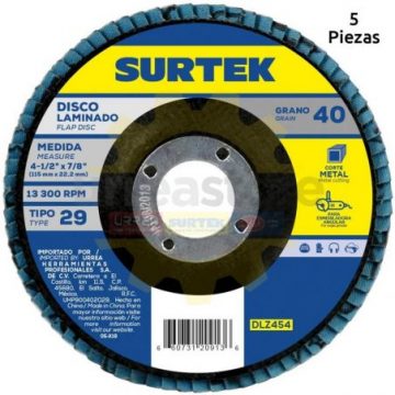 DLZ4512 Disco laminado 4 1/2 pulgadas grano120...