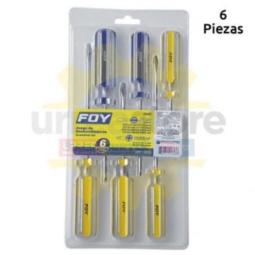 FDE6T Juego de 6 destornilladores mango PVC...