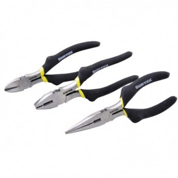 P01 Surtek Juego de 3 pinzas para electricista